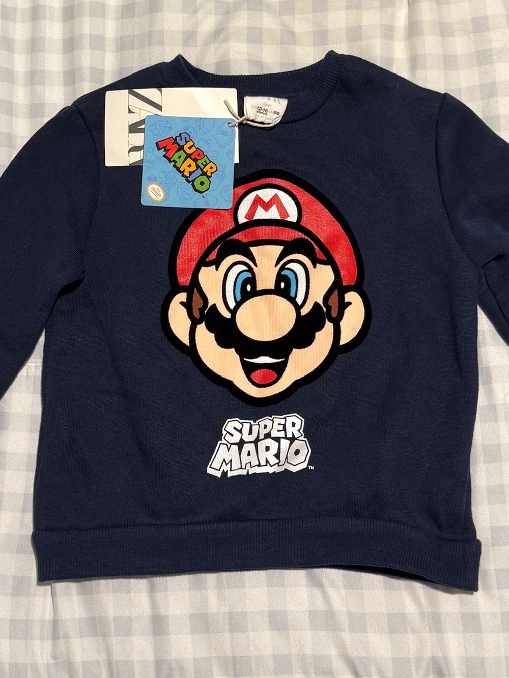 Zara Navy Kids Super Mario Sweatshirt
